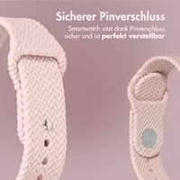 imoshion Geflochtenes Silikonarmband für das  Apple Watch Series 1 t/m 9 / SE (38/40/41 mm) | Series 10 / 11 (42 mm) - Rosa