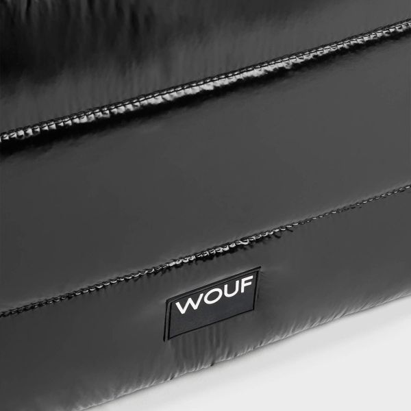 Wouf Quilted Laptop Hülle 13-14 Zoll - Laptop Sleeve - Black Glossy