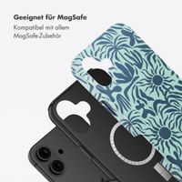 Selencia Vivid Tough Back Cover mit MagSafe für das iPhone 16 - Tropical Vibes Light Blue