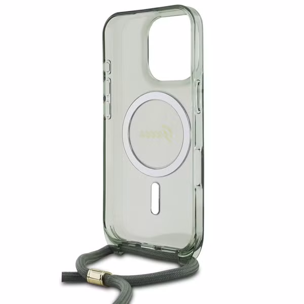 Guess MagSafe IML Back Cover mit crossbody cord Apple iPhone 16 Pro - Grün