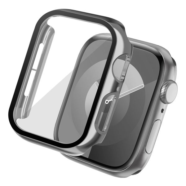 imoshion Full Cover glänzendes Hard Case Apple Watch 4 / 5 / 6 / SE - 44 mm - Silber