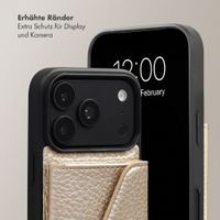 Selencia Sera HandyHülle mit Kordel und Umschlag-Kartenhalter Apple iPhone 18 Pro / 17 Pro - Champagne