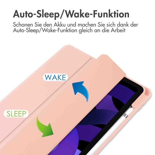 imoshion Trifold Hardcase Klapphülle Apple iPad Air 11 Zoll (2025) M3 / (2024) M2 / Air 5 (2022) / Air 4 (2020) - Rosa