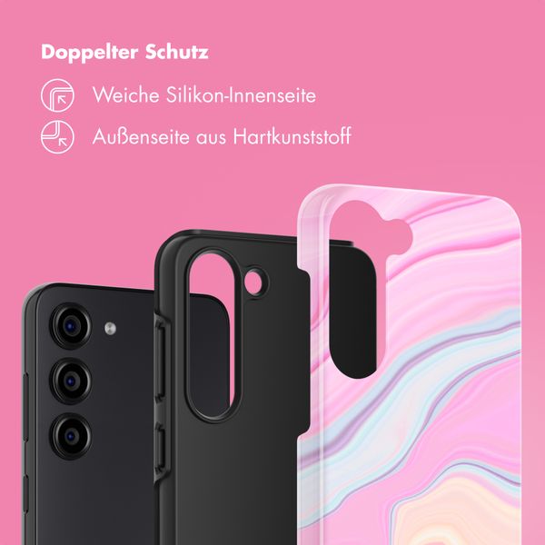 Selencia Vivid Back Cover Samsung Galaxy S23 - Pastel Lipstick Marble