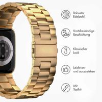 imoshion Edelstahlarmband für das Apple Watch Series 1 bis 11 / SE / Ultra (44/45/46/49 mm) - Gold