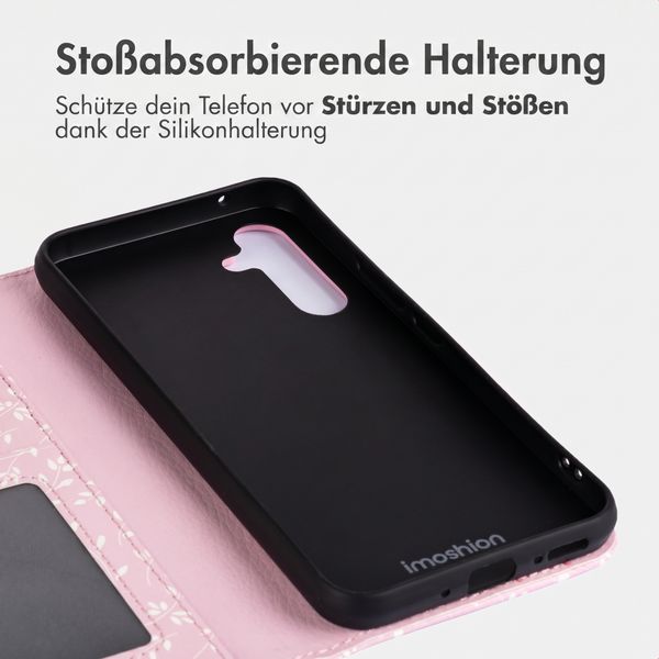 imoshion Design Klapphülle Samsung Galaxy A54 (5G) - Pink Bazaar Flowers