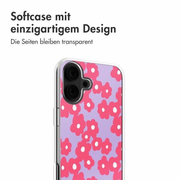 imoshion  Design Hülle für das iPhone 16 - Dusty Rose Blossoms