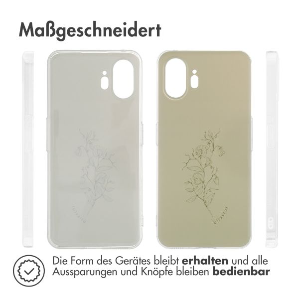 imoshion Design Hülle für das Nothing Phone (2) - Floral Green