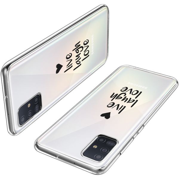 imoshion Design Hülle Galaxy A51 - Live Laugh Love - Schwarz