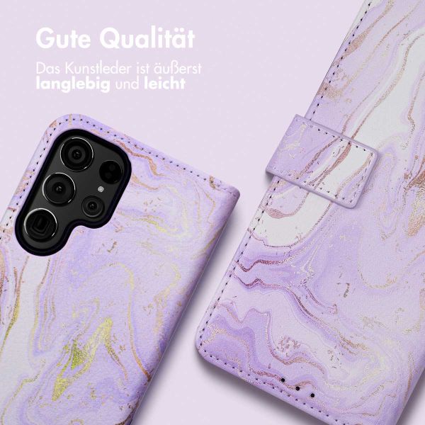 imoshion Design Klapphülle Samsung Galaxy S24 Ultra - Purple Marble
