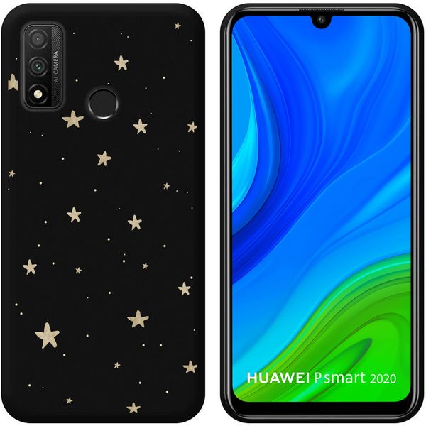 imoshion Design Hülle für das Huawei P Smart (2020) - Sterne / Schwarz