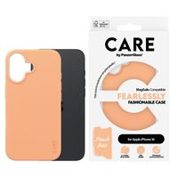 CARE by PanzerGlass Fashion Back Cover MagSafe für das iPhone 16 - Peachy