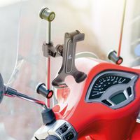 Lampa Smart Scooter Flow - Telefonhalter Motorroller - Spiegel- und Windschutzscheibenbefestigung - Schwarz