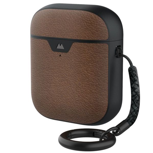 Mous Leather Protective Case für AirPods 1 / 2 - Braun