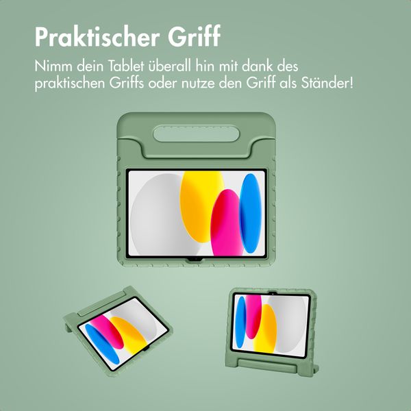 imoshion Schutzhülle mit Handgriff kindersicher Apple iPad 11 (2025) 11 Zoll A16 / iPad 10 (2022) 10.9 Zoll - Olive Green