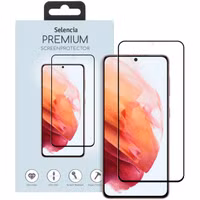 Selencia Premium Screen Protector aus gehärtetem Glas für das Samsung Galaxy S22 / S23- Schwarz
