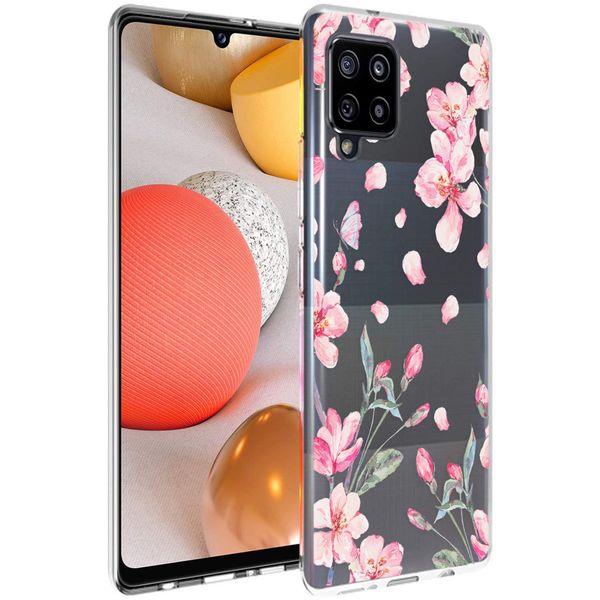 imoshion Design Hülle Samsung Galaxy A42 - Blume - Rosa