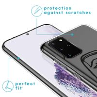 imoshion Design Hülle Galaxy S20 Plus - Abstraktes Gesicht - Schwarz