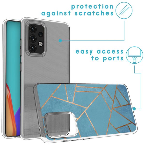 imoshion Design Hülle Samsung Galaxy A52(s) (5G/4G) - Blue Graphic