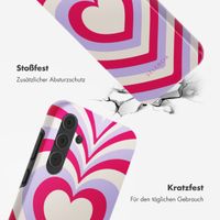 Selencia Vivid Back Cover Samsung Galaxy A55 - Double Hearts Rubine Red Lilac