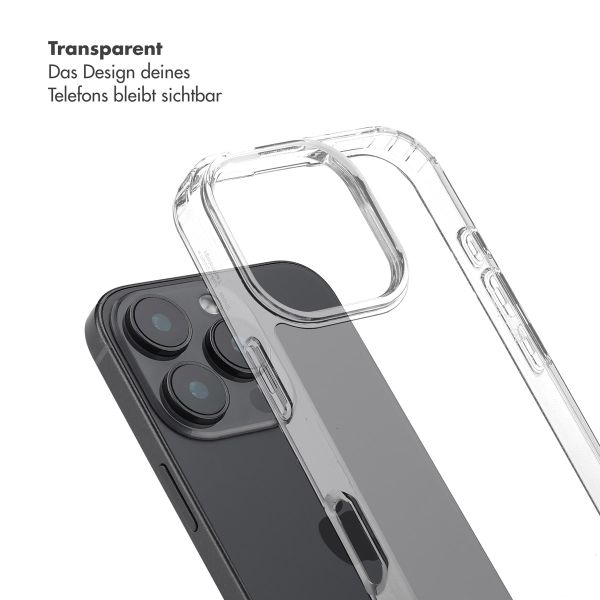 Selencia Back Cover mit abnehmbaren Haken für das iPhone 16 Pro Max - Transparent