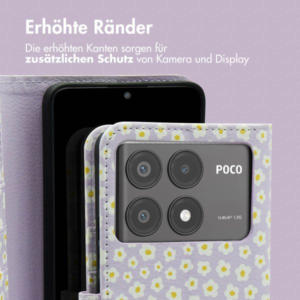 imoshion Design Klapphülle für das Xiaomi Poco X6 Pro - White Daisy