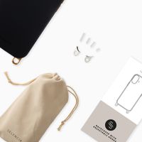 Selencia Rivièra Backcover mit MagSafe mit abnehmbaren Haken Apple iPhone SE (2022 / 2020) / 8 / 7 - Velvet Black