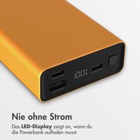 imoshion Ultra Series Aluminium | Powerbank 20.000 mAh - Schnellladen bis 33W - Gold