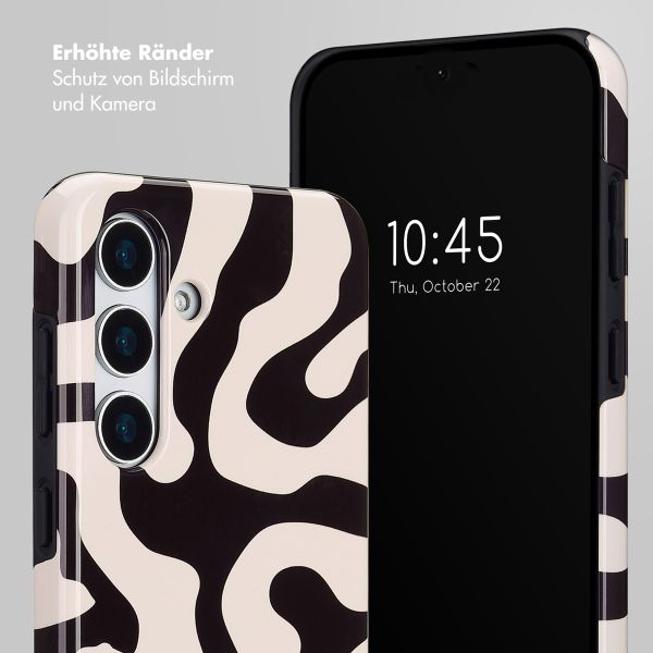 Selencia Vivid Tough Back Cover für das Samsung Galaxy S25 Plus - Art Wave Black