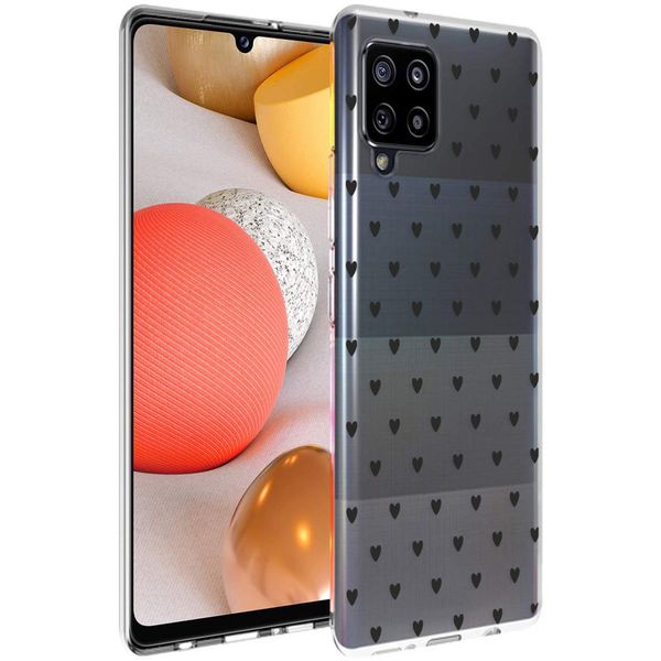 imoshion Design Hülle Samsung Galaxy A42 - Herzen - Schwarz