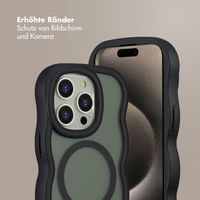 Selencia Wavy Backcover mit MagSafe Apple iPhone 15 Pro - Schwarz
