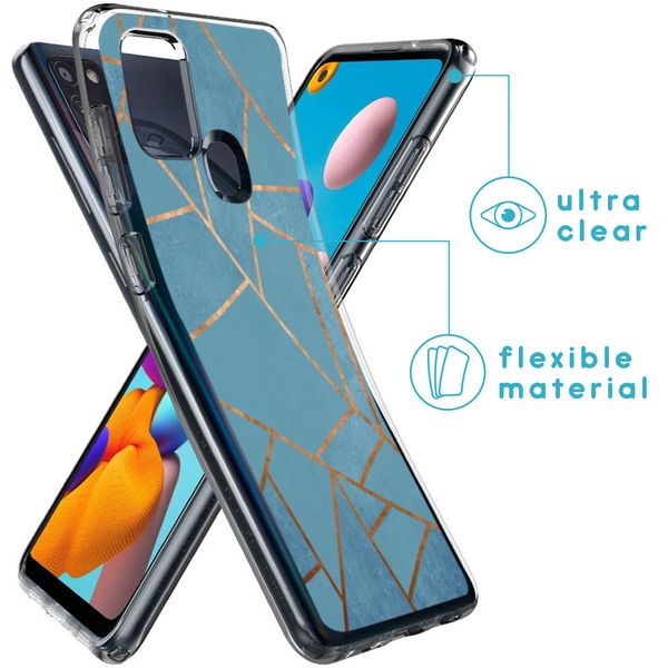 imoshion Design Hülle für das Samsung Galaxy A21s - Blue Graphic