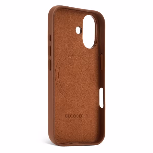 Decoded Leather Backcover MagSafe Apple iPhone 16 - Tan