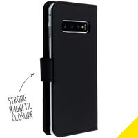 Accezz Wallet TPU Klapphülle Samsung Galaxy S10 - Schwarz