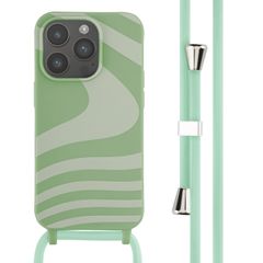 imoshion Silikonhülle design mit Band für das iPhone 14 Pro - Retro Green