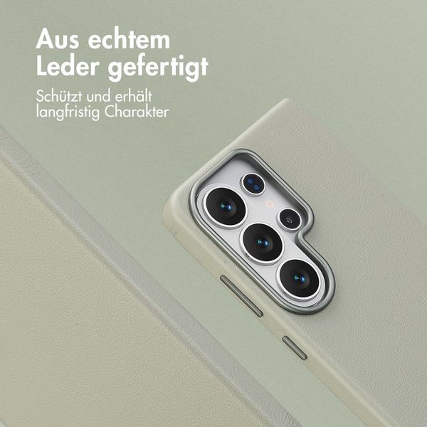 Accezz MagSafe Leather Backcover Samsung Galaxy S26 Ultra - Light Grey