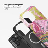 Selencia Vivid Tough Back Cover MagSafe für das iPhone 15 Pro - Marble Pink