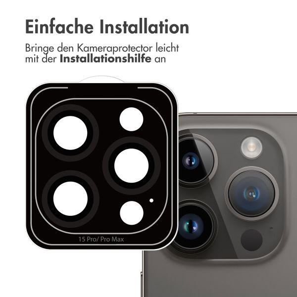 imoshion 2er-Pack Objektivschutz für Kamera für das Apple iPhone 15 Pro / 15 Pro Max - Schwarz