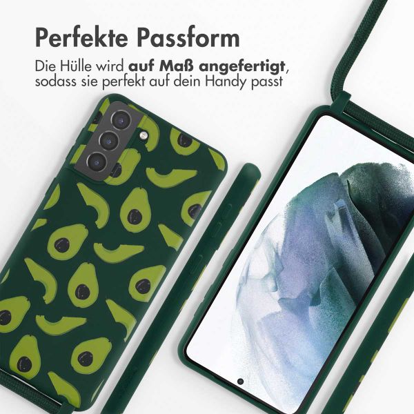 imoshion SilikonHülle design mit Band Samsung Galaxy S21 Plus - Avocado Green