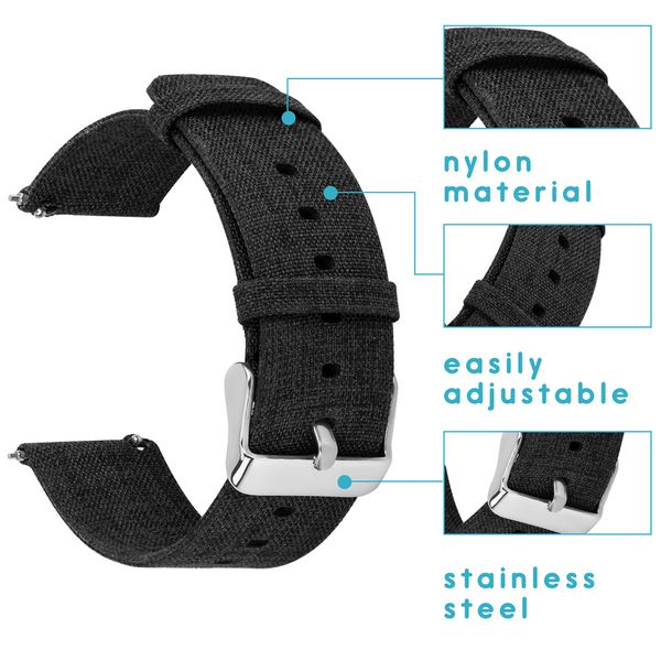 imoshion Nylon-Armband für die Fitbit Versa 2 / Versa Lite - Schwarz