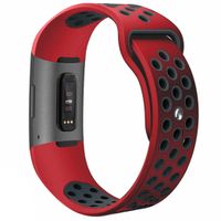 imoshion Silikonband Sport Fitbit Charge 3 / 4 - Rot / Schwarz