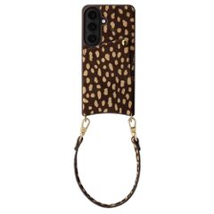 Selencia Nova Echtleder Backcover mit Kartenhalter Samsung Galaxy S25 - Fawn Chic