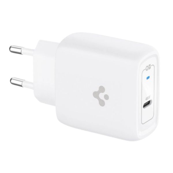 Spigen PowerArc ArcStation Pro 45 Watt GaN - Schnelllader mit USB-C-zu-C-Ladekabel - 1 Meter - Weiß