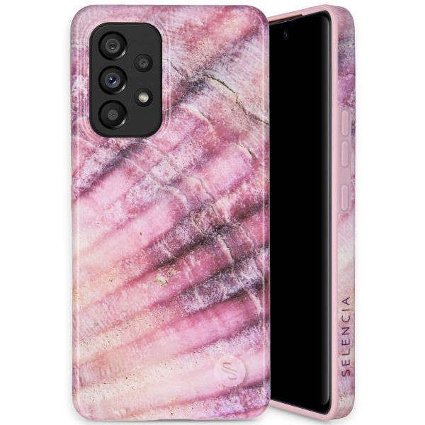 Selencia Aurora Fashion Back Case für das Samsung Galaxy A53 - ﻿Strapazierfähige Hülle - 100 % recycelt - Ocean Shell Purple