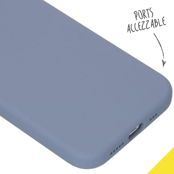 Accezz Liquid Silikoncase Apple iPhone 12 (Pro) - Lavender Gray