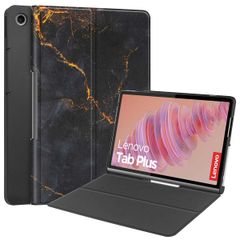 imoshion Design Klapphülle Lenovo Tab Plus - Black Marble