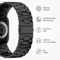 imoshion Edelstahlarmband für das Apple Watch Series 1 bis 9 / SE (38/40/41 mm) | Series 10 / 11 (42 mm) - Schwarz