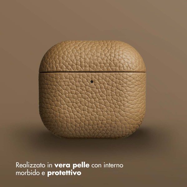 Accezz Echtleder Case  Apple Airpods 4 - Taupe