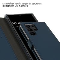 Selencia Echtleder Klapphülle für das Samsung Galaxy S23 Ultra - Blau