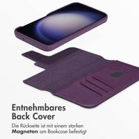 Accezz 2-in-1 Klapphülle aus Leder mit MagSafe für das Samsung Galaxy S23 - Heath Purple